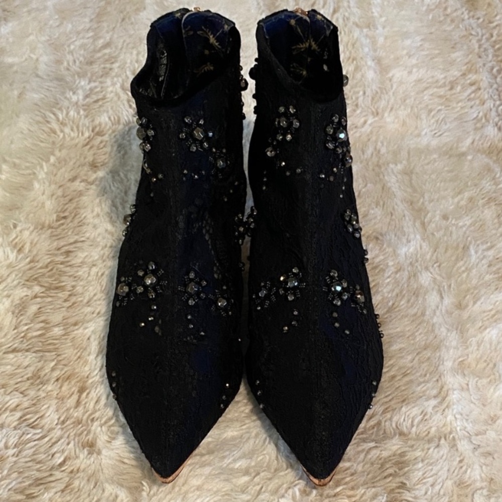 Ted Baker Embellished Lace Ankle Bootie